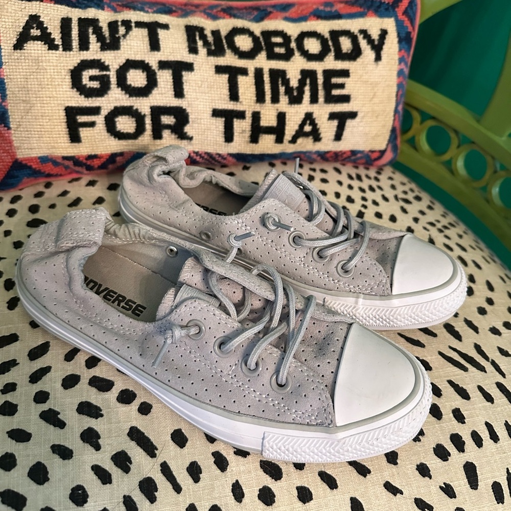 Converse Gray Perforated Sneakers